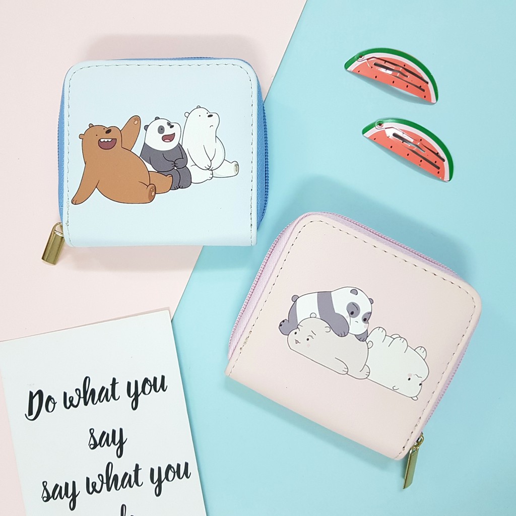 Ví da ngắn cầm tay We Are Bear