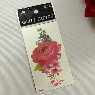 Hình xăm dán hoa mẫu đơn bông to 10x6cm- mua 5 tặng 1 mini xinh