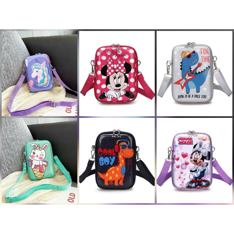 Túi Đeo Chéo Hình Khủng Long, Mickey Cho Bé Trai Và Bé Gái