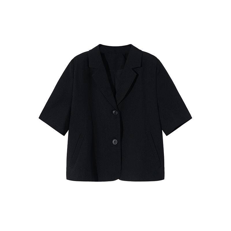 Áo Khoác Vest Tay Ngắn Màu Đen Thời Trang Trẻ Trung | BigBuy360 - bigbuy360.vn