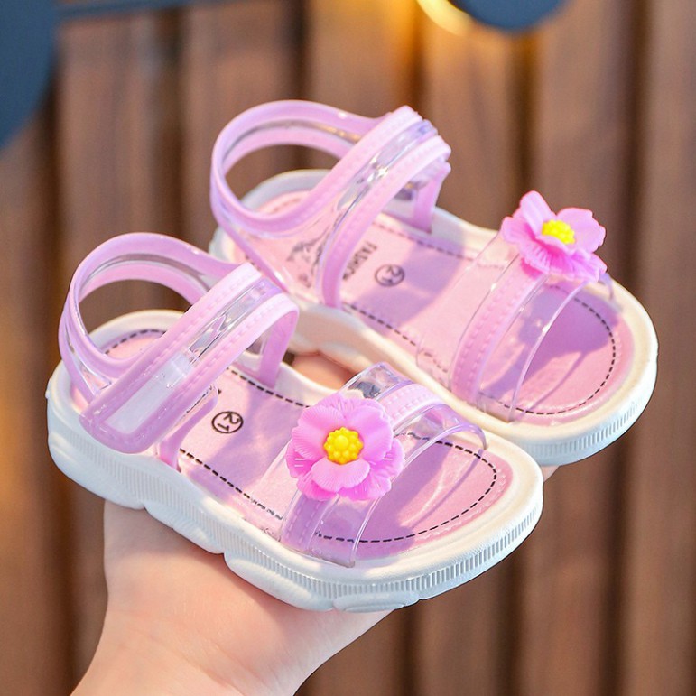 Dép trẻ em 💥FREESHIP💥 Dép sandal siêu nhẹ cho bé gái màu hồng đáng yêu