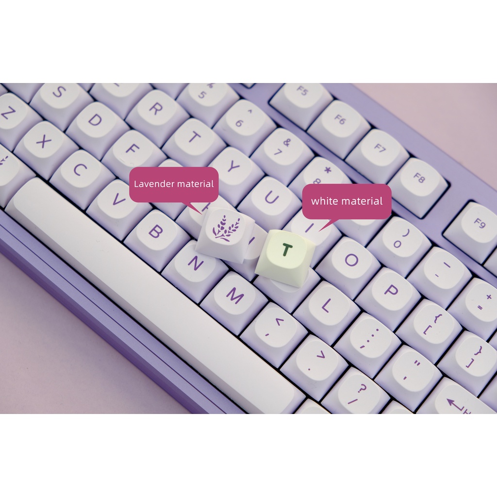 Nắp Phím Cơ Naipao Nhuộm Màu Họa Tiết Hoa Oải Hương Chất Liệu PBT