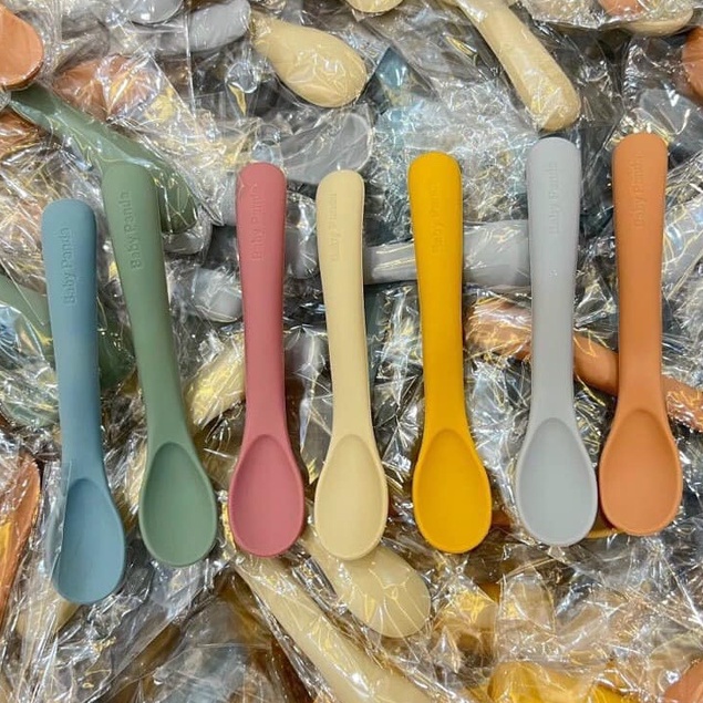 Thìa silicon cho bé ăn dặm Hàn Quốc không BPA an toàn cho bé, Thìa silicone ăn dặm cho bé Panda