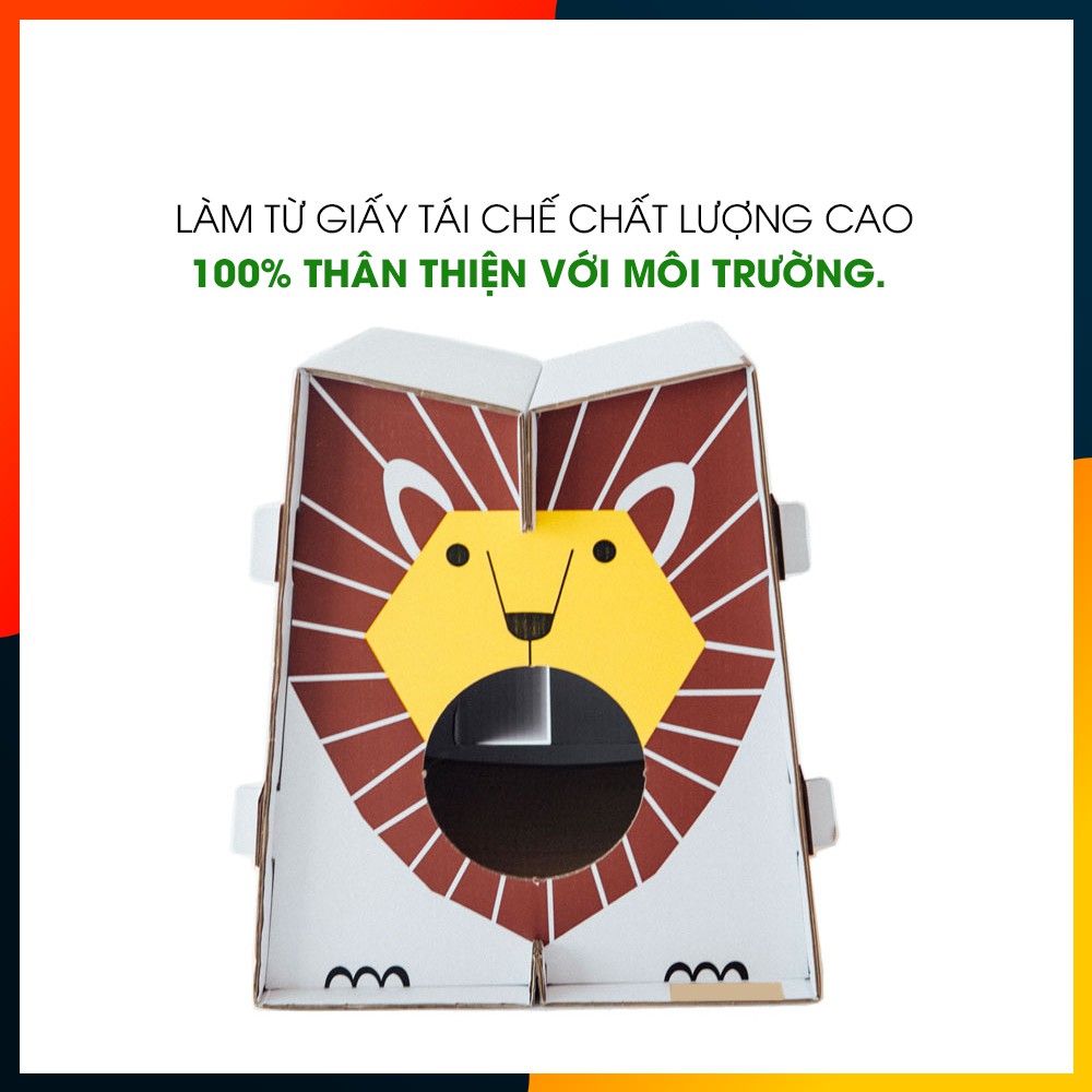 Nhà Giấy Cho Mèo Kèm Cào Móng Mèo