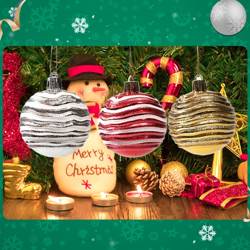 Set 6 quả châu trang trí cây thông Noel xinh xắn