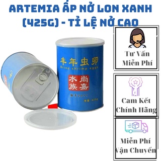 Artemia ấp nở lon xanh - 425g - trứng atermia lon xanh- đỏ được bảo quản siêu tốt tỉ lệ nở cao