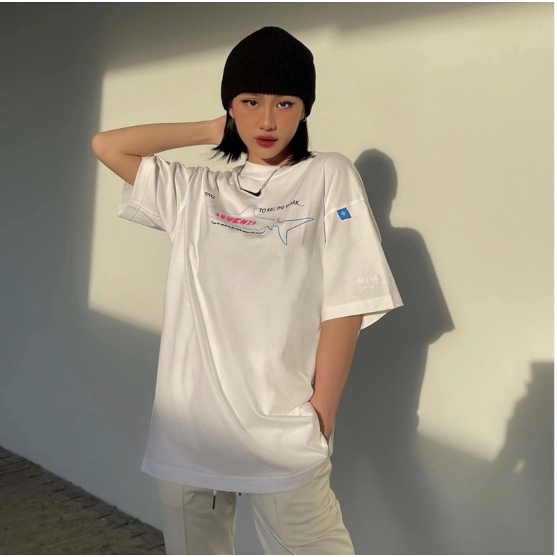 Áo thun LEVENTS Shark Tee Cá Mập Full Tag Vải Unisex Nam Nữ