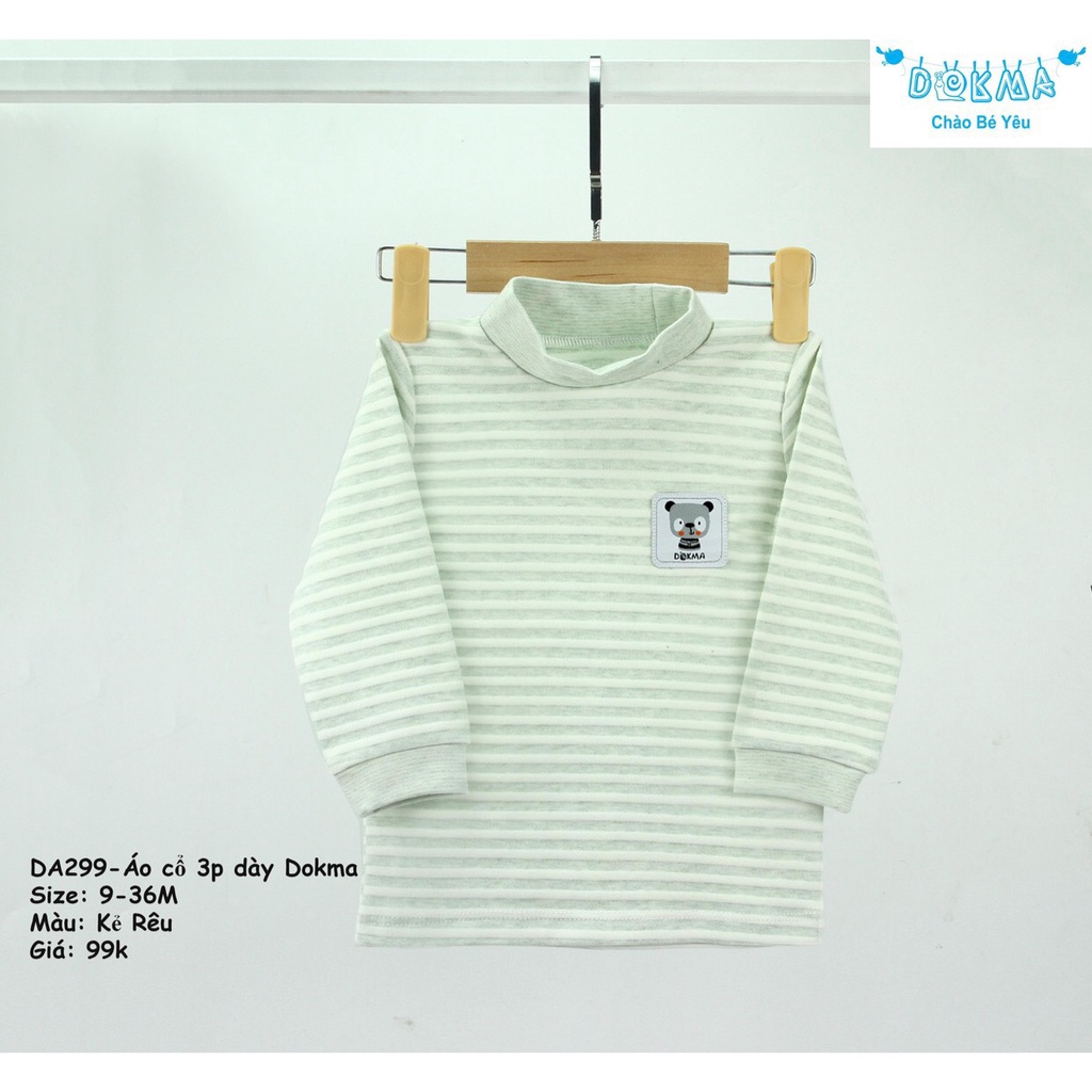 Áo thun áo giữ nhiệt dài tay thu đông cho bé trai bé gái chất dày dặn Dokma sale size 6-36M  Lamiha