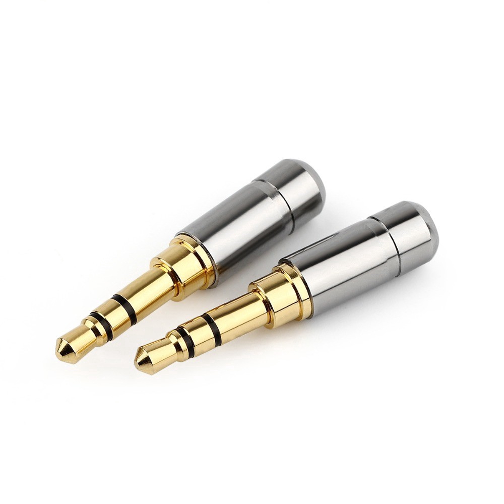 Jack Cắm Tai Nghe 3.5 mm 1/8'' Stereo 2/3/4 Cực Mạ Vàng