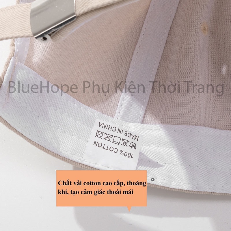 [Mã FAMARAL1 giảm 10K đơn 50K]Mũ lưỡi chai nam nữ nón chữ C Thêu Bluehope giá rẻ nhiều màu mẫu mới MN17