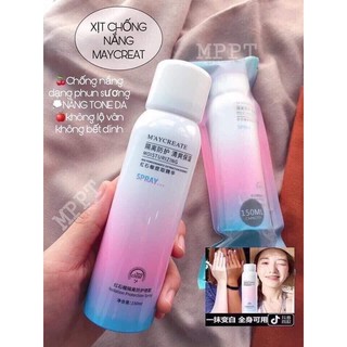 Chai xịt Trang điểm và chống nắng M'AYCREATE