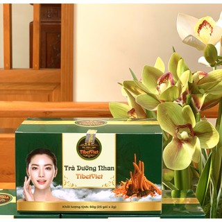 Trà dưỡng nhan đông trùng hạ thảo TibetViet (hộp 25 gói x 2g)