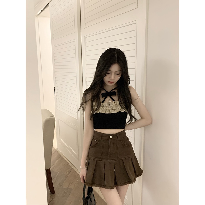 Cocory vn Chân váy jean Lưng Cao Mẫu Mới Quyến Rũ Cho Nữ