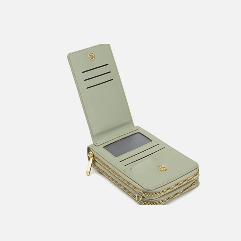 Túi Đựng Điện Thoại Đeo Chéo Có Khóa Kéo Có Thể Chạm Màn Hình Cảm Ứng Thời Trang Phong Cách Hàn Quốc Cho Nữ