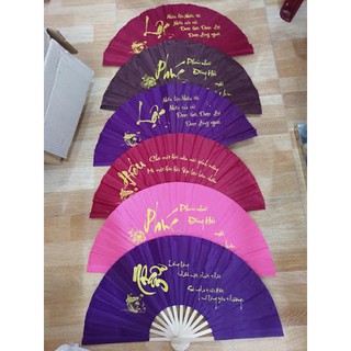 Quạt Lụa Cầm Tay Thư Pháp Quạt Lời Hay Ý Nghĩa