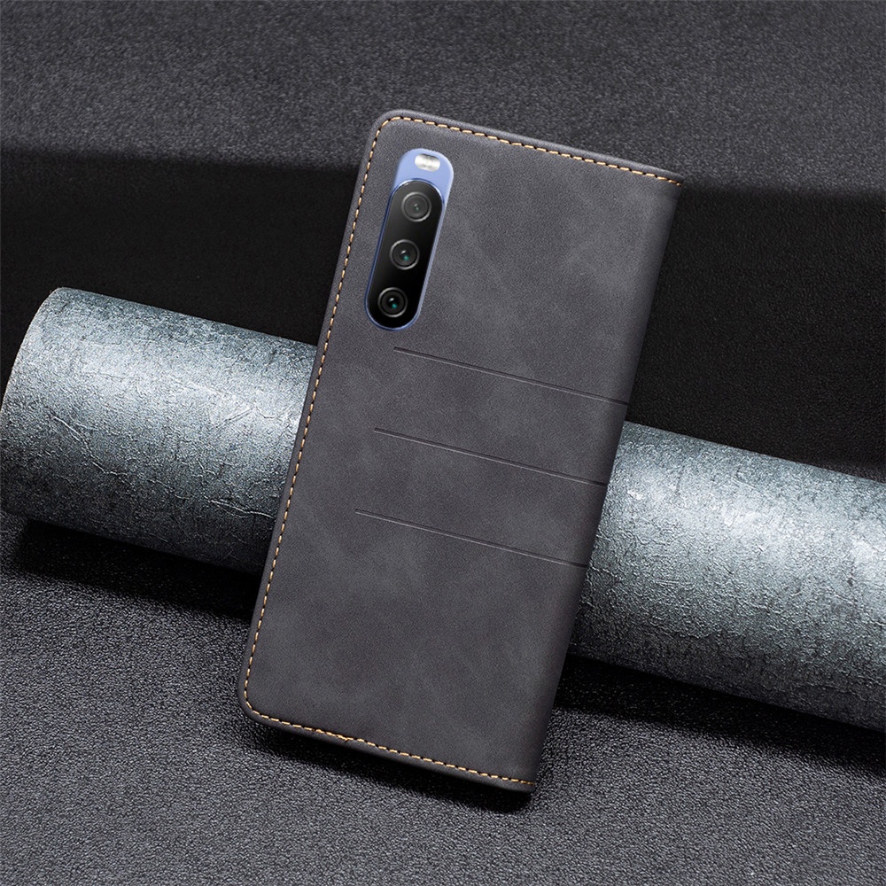 Ốp Điện Thoại Da PU Dạng Ví Nắp Lật Có Ngăn Đựng Thẻ Sang Trọng Cho Sony Xperia 1 5 10 III