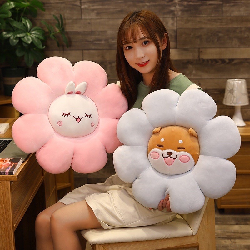 RẺ nhất shoppe - Đệm lót ngồi, nệm lót ghế, tựa lưng, trang trí sofa mẫu bông hoa, chó, mèo, vịt