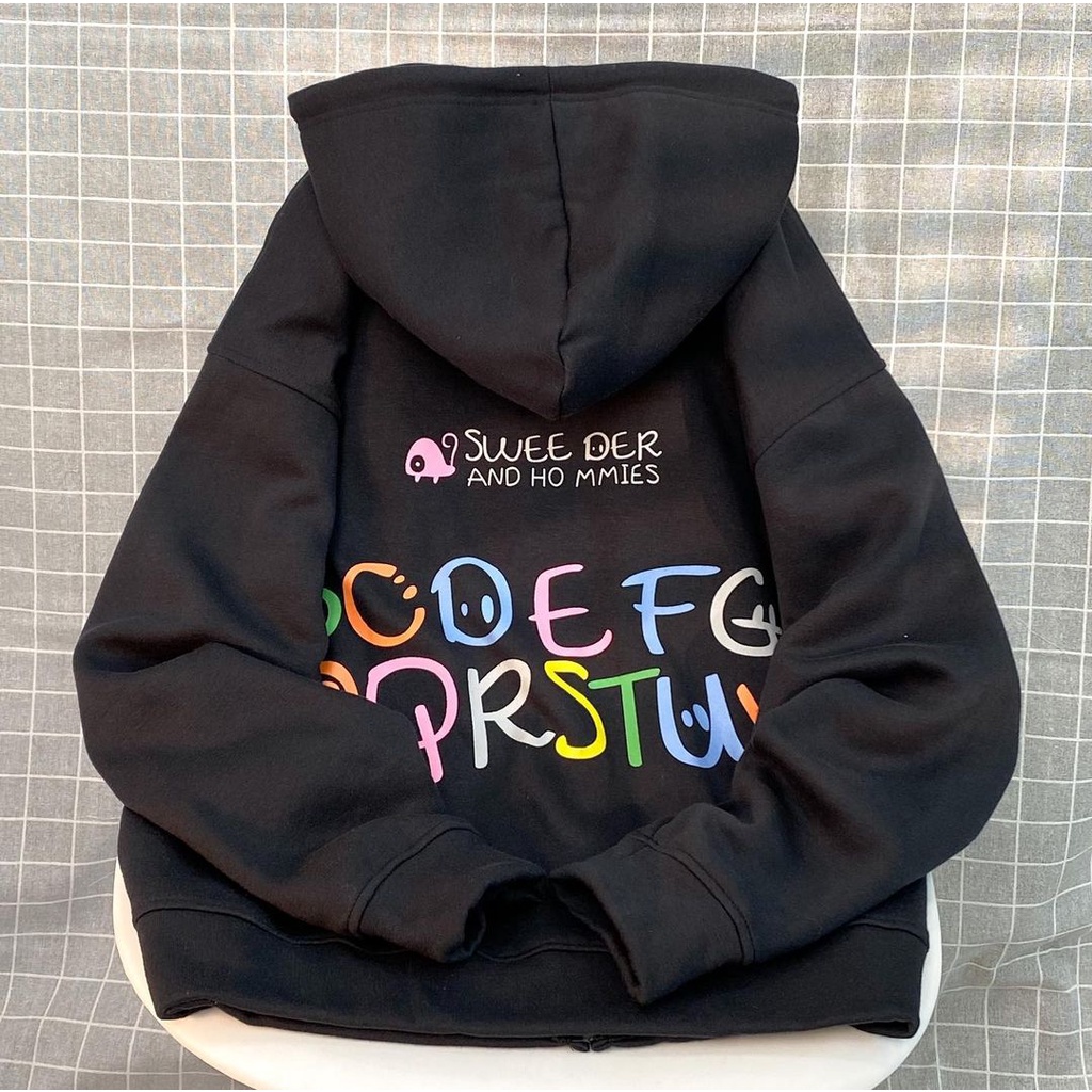 Áo Khoác Hoodie Zip SWD Form Rộng Vải Nỉ Bông Phong Cách Ulzzang