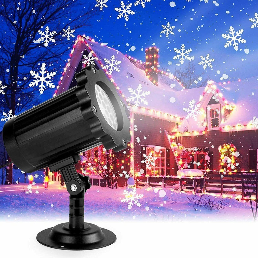 LANSEL Đèn LED Chiếu Hình Bông Tuyết Trang Trí Năm Mới