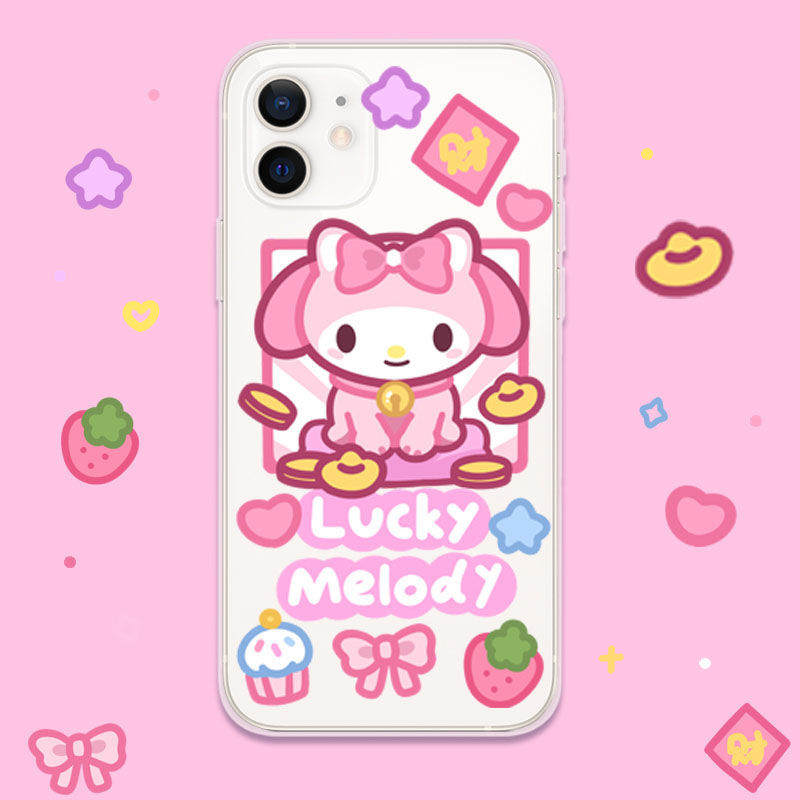 Ốp lưng iphone kuoromi&melody&cinnamoroll 11promax dễ thương 6s / 7 / 8plus trong suốt 12 / Xsmax mềm XR