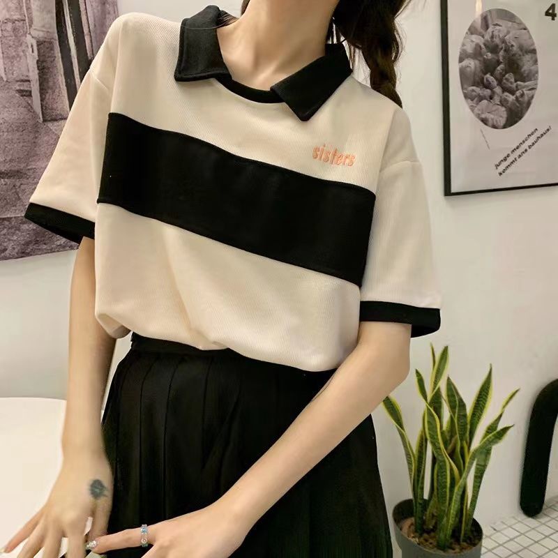 Áo polo Ngắn Tay Form Rộng Thời Trang Mùa Hè Dành Cho Nữ