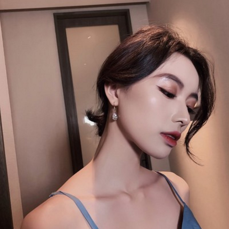 Bông Tai Dáng Dài Đính Đá Zircon Thanh Lịch 💕 khuyên tai 💕 trang sức