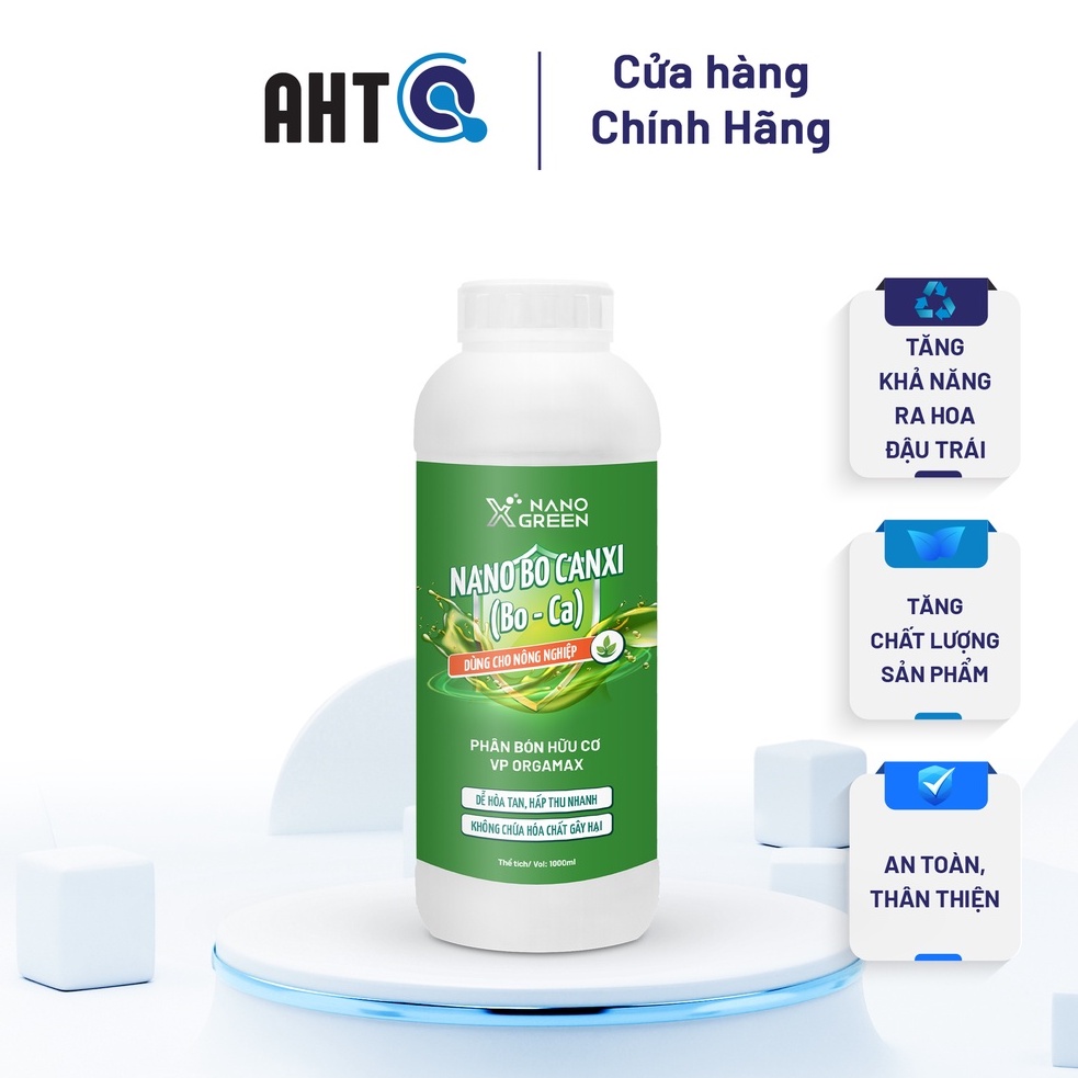 Nano bo canxi Nano Xgreen - cung cấp vi lượng tăng đậu hoa đậu trái, ngừa rụng hoa, nút trái, tăng độ ngọt trái 1000ml