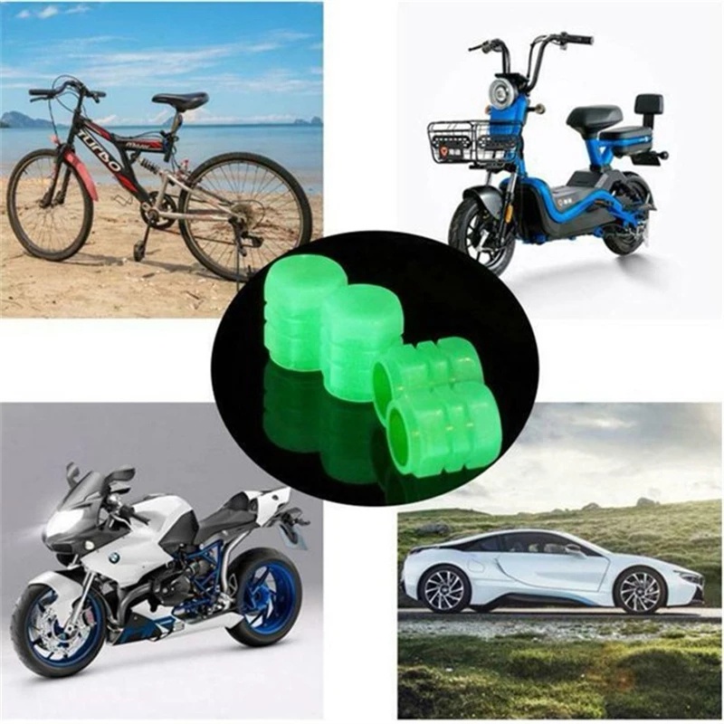 Bộ 2 / 4 Nắp Van Bánh Xe Phát Sáng Chống Nước / Bụi Bẩn Thông Dụng