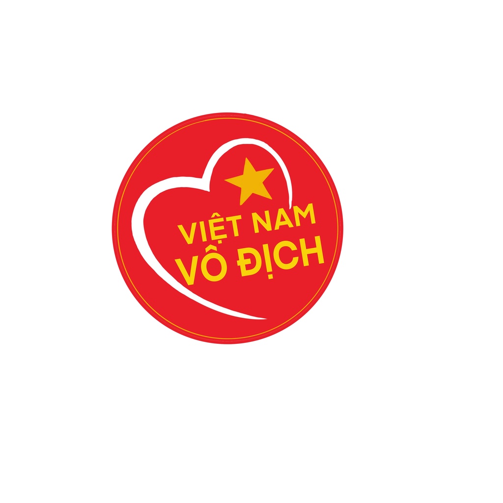 Bộ Hình dán Sticker Lá cờ Quốc kỳ Việt Nam, Việt Nam Vô Địch, hình dán cổ vũ bóng đá, hình dán bóng đá việt nam