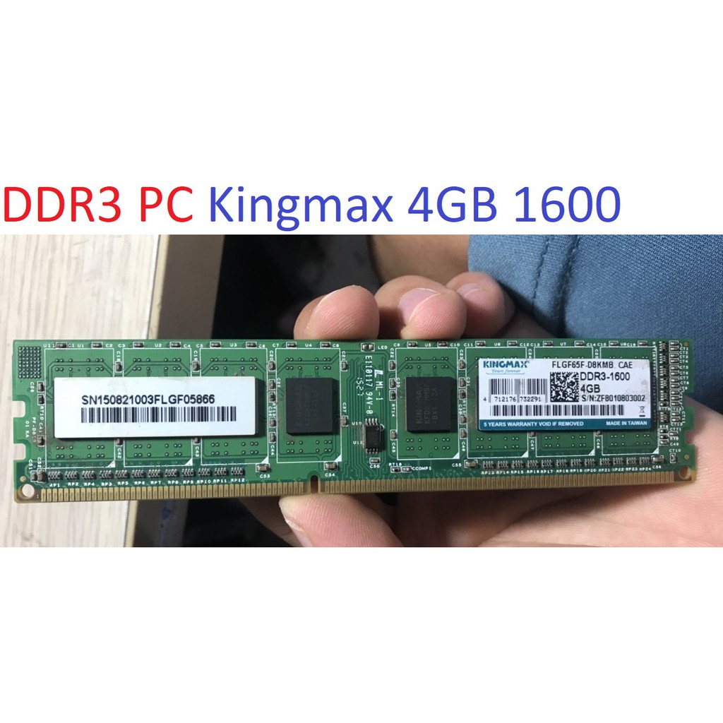 ram cho máy tính bàn ddr3 Kingmax 4gb 1600 bus 12800 pc3 decktop PC memory,cpu e5300 tặng kèm keo tản nhiệt tuýp nhỏ