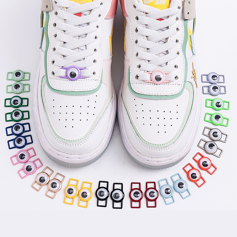 Set 2 Cặp Khóa Dây Giày Đính Đá Nhiều Màu Sắc