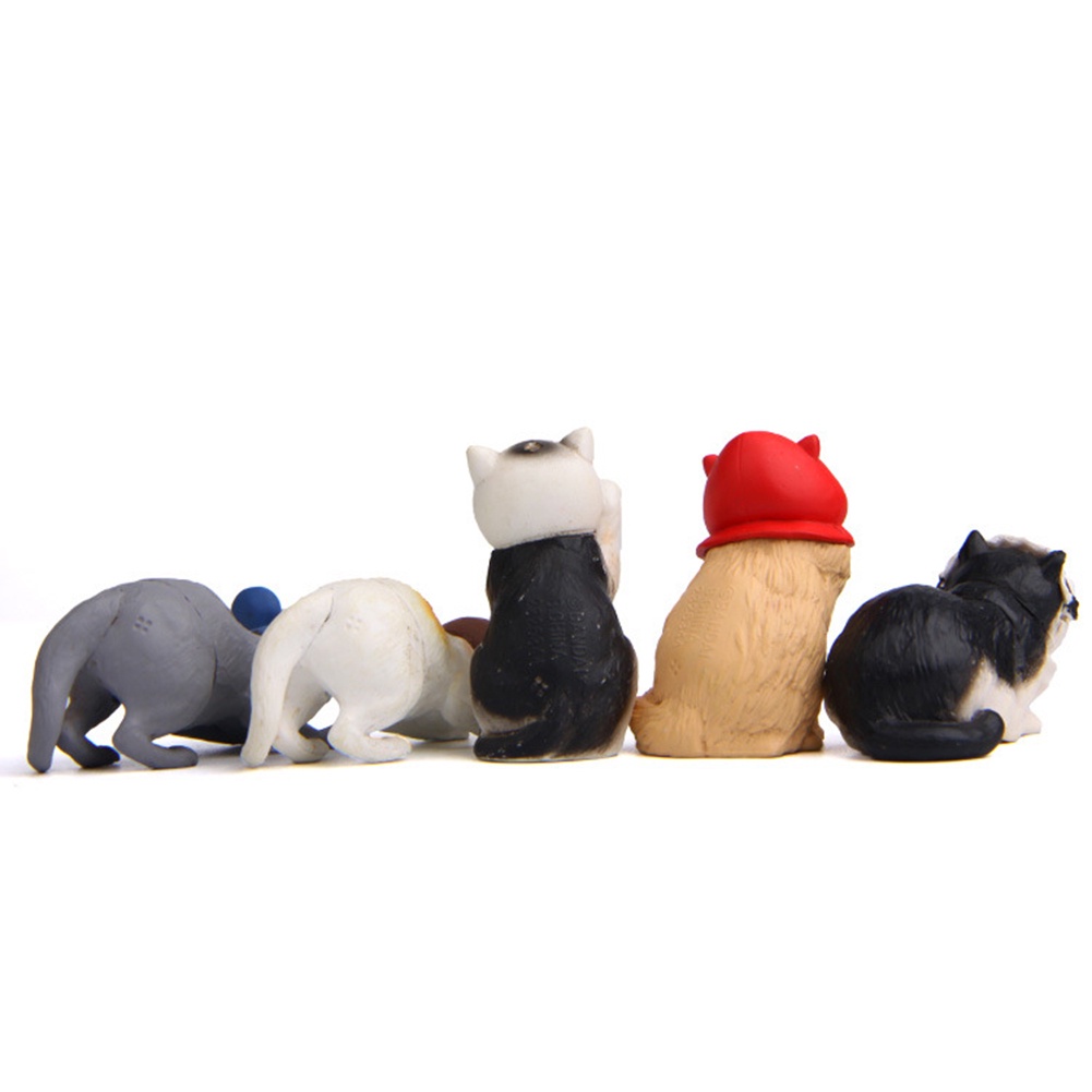 Set 5 mô hình chú mèo hóa trang mini đáng yêu xinh xắn