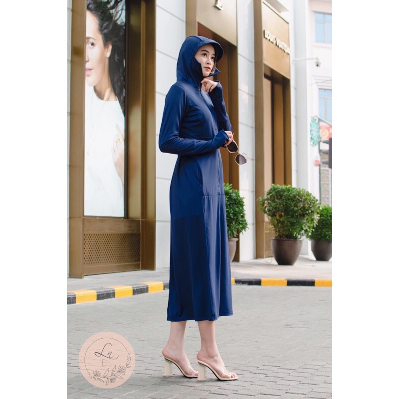 Áo chống nắng dáng dài 2 lớp GU thiết kế 2021 | BigBuy360 - bigbuy360.vn