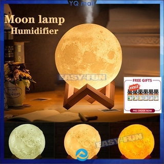 Máy xông tinh dầu hình mặt trăng  800ml, máy phun sương tạo độ ẩm cao cấp-Tặng 1 lọ tinh dầu
