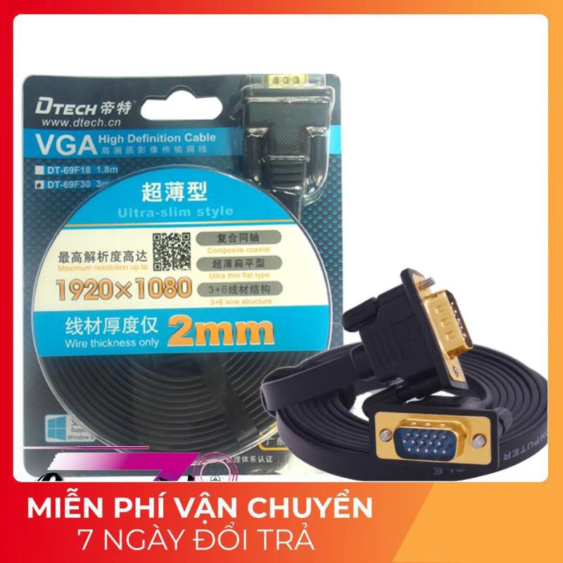 Cáp VGA LCD 20m dẹt DTECH DT-69F20