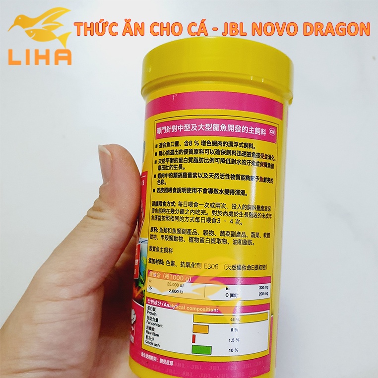 JBL Novo Dragon 100gr | Thức ăn khô cho cá Rồng