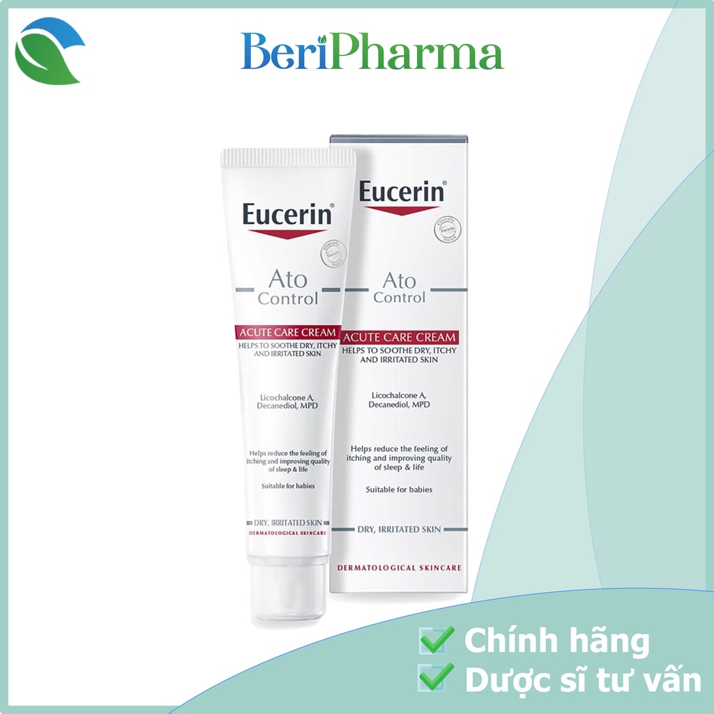 Eucerin Kem Dưỡng Giảm Ngứa, Đỏ Da Ato Control Acute Care 40ml