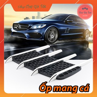 Bộ 2 ốp mang cá cỡ lớn dán trang trí 2 bên sườn xe hơi ô tô