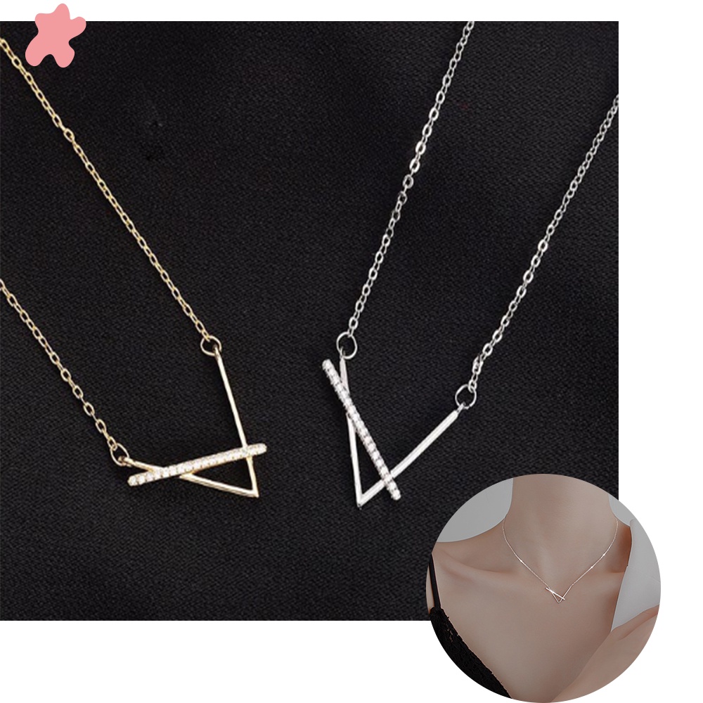 ★★★ 1 Vòng cổ Kiểu Dáng Hình Học Đơn Giản Sang Trọng Dễ Phối Đồ