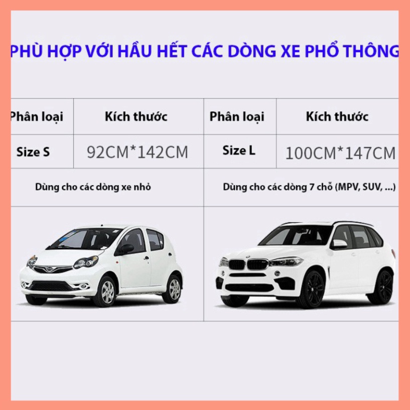 Bạt Phủ Che Nắng Chống Nóng Kính Lái Ô Tô Xe Hơi 4 Lớp Tráng Bạc Cao Cấp Loại Tốt (phiên bản mới 2020)