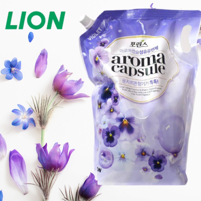 Nước xả vải Lion Aroma hương hoa Violet 2,1 lit - Nam Hàn