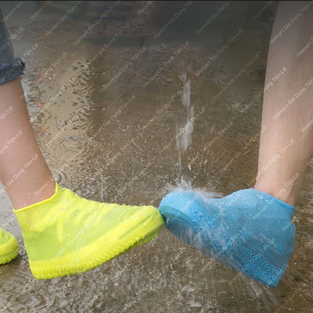 Bao Giày Đi Mưa Silicone Bọc Giày Chống Thấm Nước Nam Nữ Chống Trượt Bền Chắc Tiện Lợi