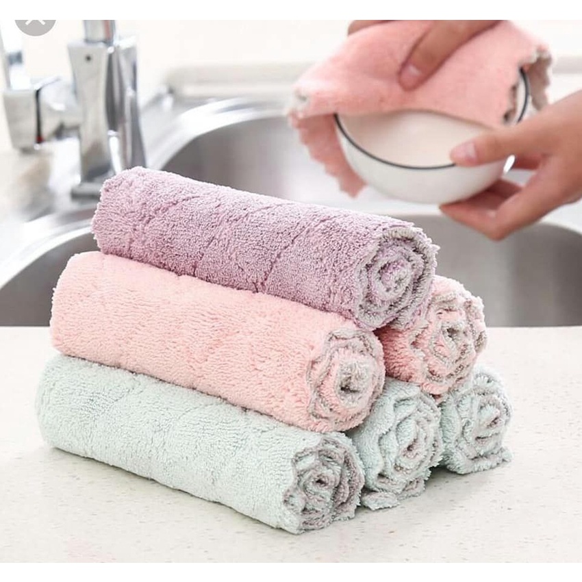 Combo 20 Khăn lau 2 mặt đa năng mềm mịn chất lượng cao khăn răng cưa kháng khuẩn siêu thấm nước mềm mịn an toàn Angola