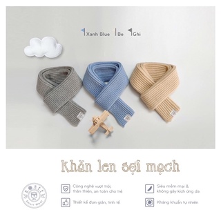 Khăn len sợi mạch màu tây, siêu mềm, kháng khuẩn cho bé