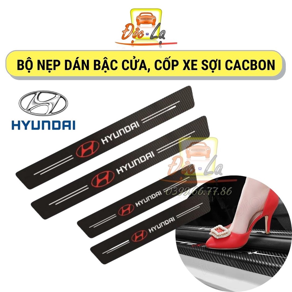 HYUNDAI - Nẹp Dán Logo HYUNDAI Chống Trầy Xước Bảo Vệ Bậc Cửa Xe Hơi/ Bảo Vệ Cốp Sau Xe Hơi Bền Đẹp