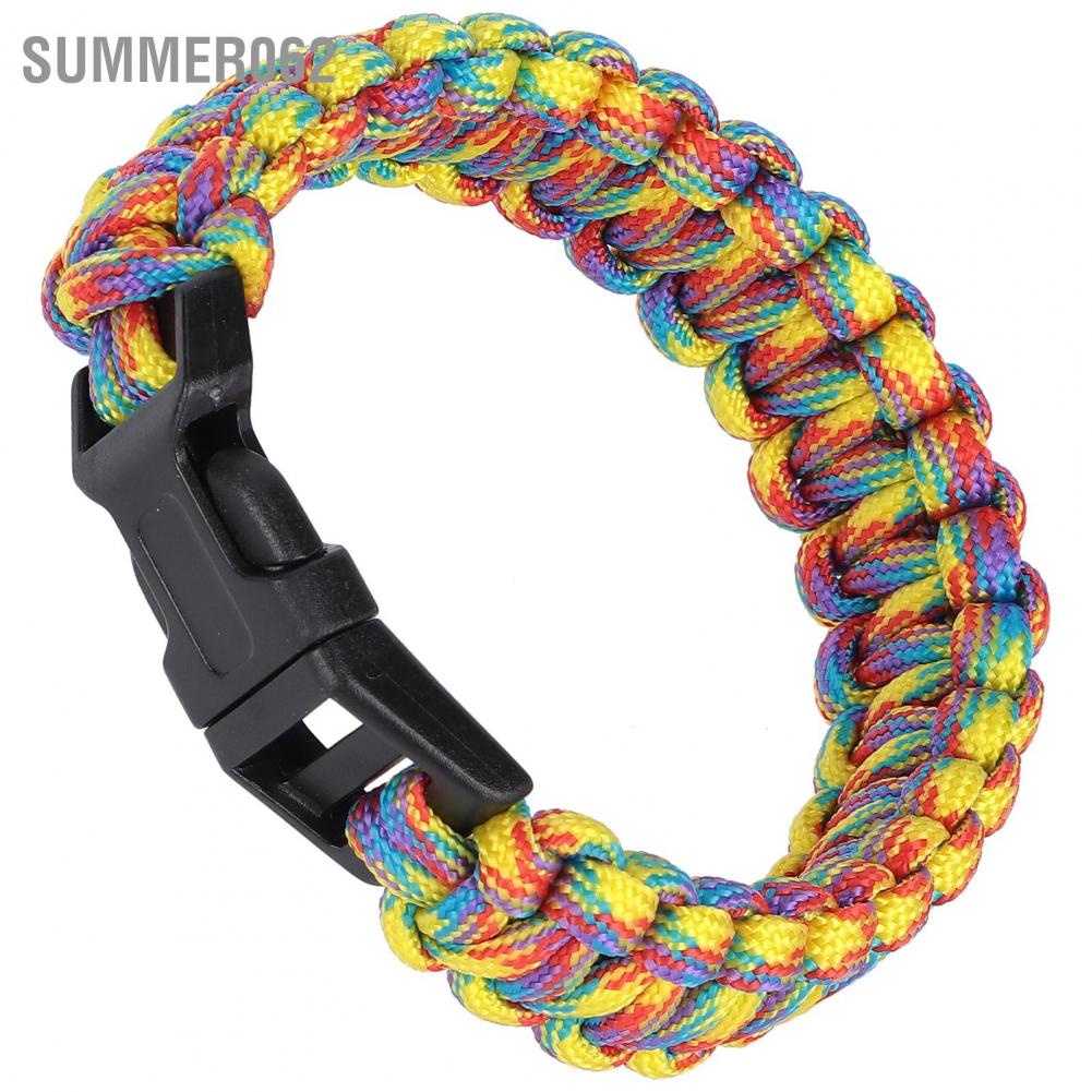 Vòng đeo tay bện Paracord cho nam giới nữ sinh tồn ngoài trời với dây dù