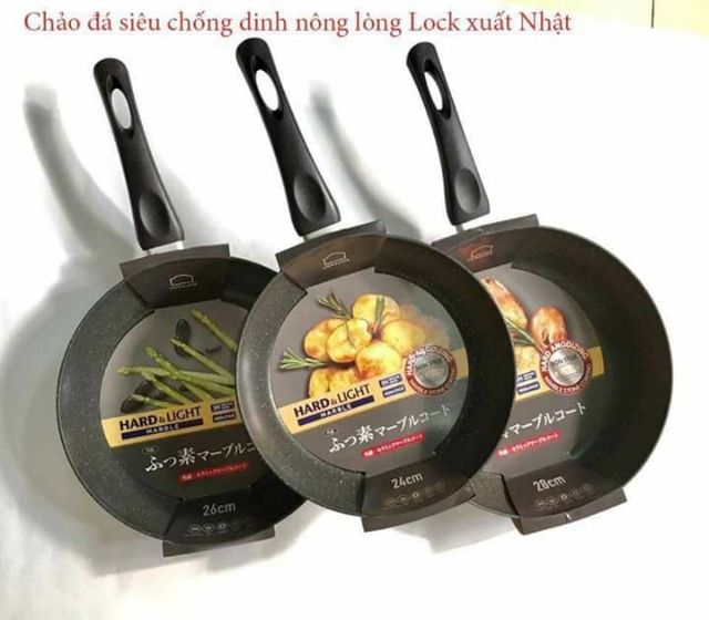 🏀🏀CHẢO SIÊU CHỐNG DÍNH ĐÁ HARD & LIGHT MARBLE LOCK&LOCK - Hàng cao cấp