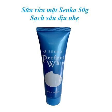 Sữa rửa mặt chiết xuất tơ tằm trắng Senka Perfect Whip 50g
