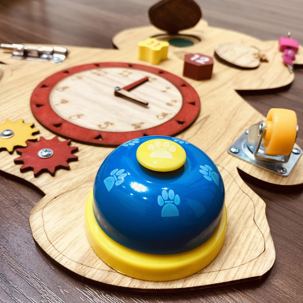 Đồ Chơi Gỗ, Bảng Bận Rộn Busy Board Hình Gấu Con Ngộ Nghĩnh Benrikids Cho Bé Phát Triển Các Kỹ Năng Cơ Bản