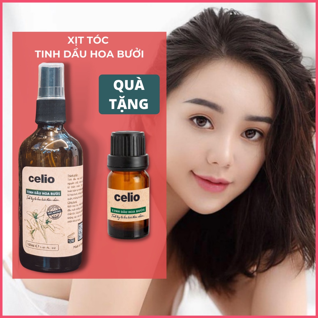 Xịt Tóc Tinh dầu hoa bưởi CELIO NGUYÊN CHẤT Dầu dưỡng tóc ngăn rụng tóc hỗ trợ mọc tóc làm sạch da đầu xịt thơm tóc